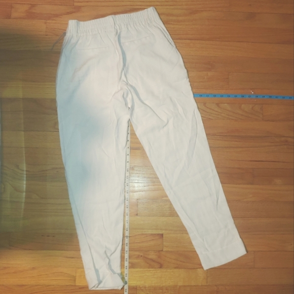 Cream High-Rise Slim Straight Leg Pintuck Ankle Pants A New Day Women's 2R - Picture 8 of 14